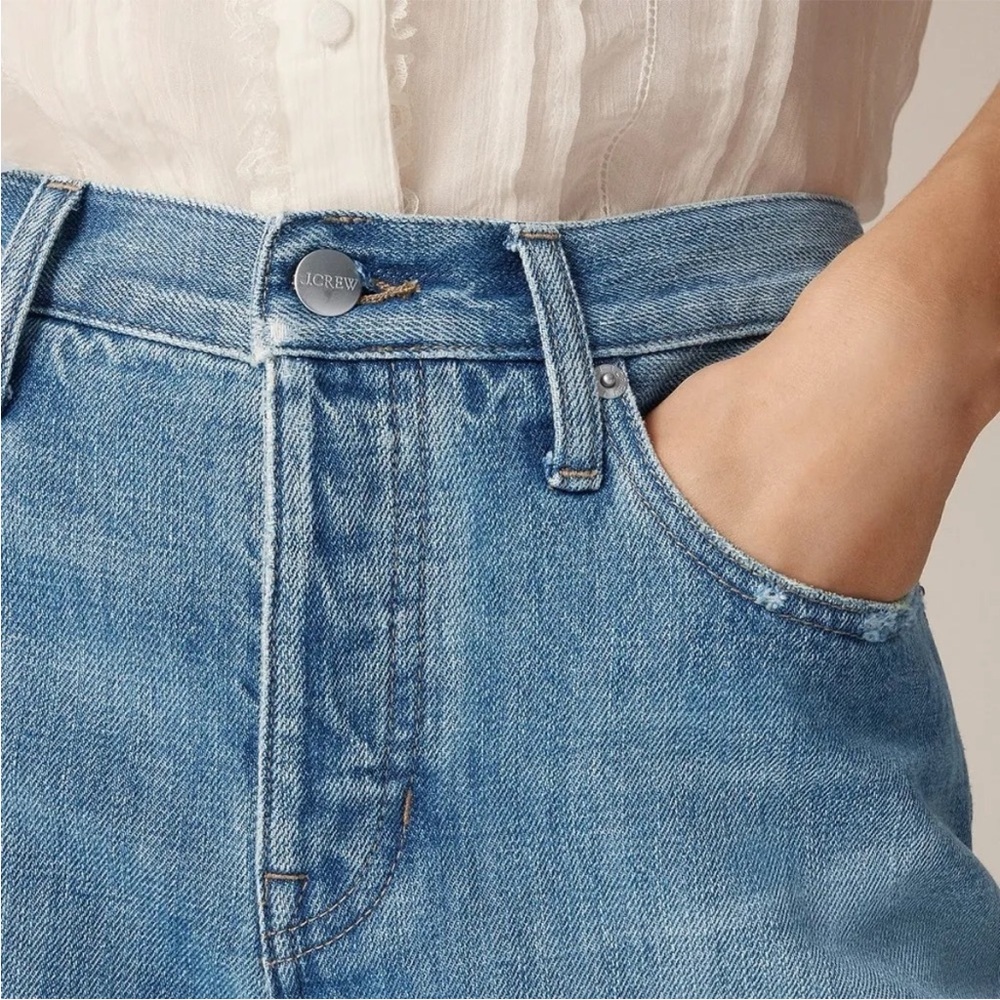 J.CREW Women’s Size 32‎ ‘84 Kyoto Wash Slouchy Distressed Straight Leg Jeans - Picture 16 of 16